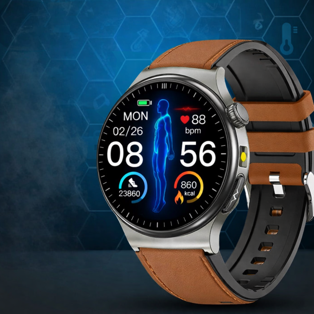 ECG Smartwatch with SpO2 Oxygen Monitor for Comprehensive