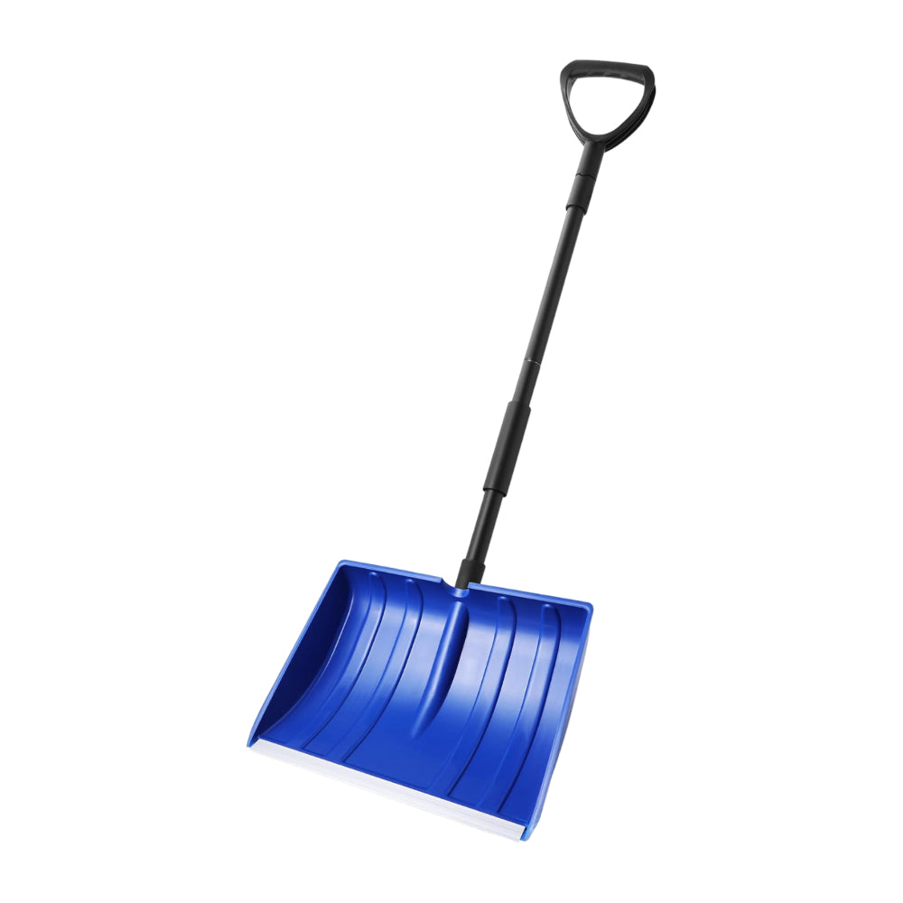 Adjustable-Handle Snow Shovel with Wide Blade Plastic Scoop Tool