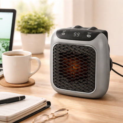 Compact Desktop Space Heater - Portable Electric Unit