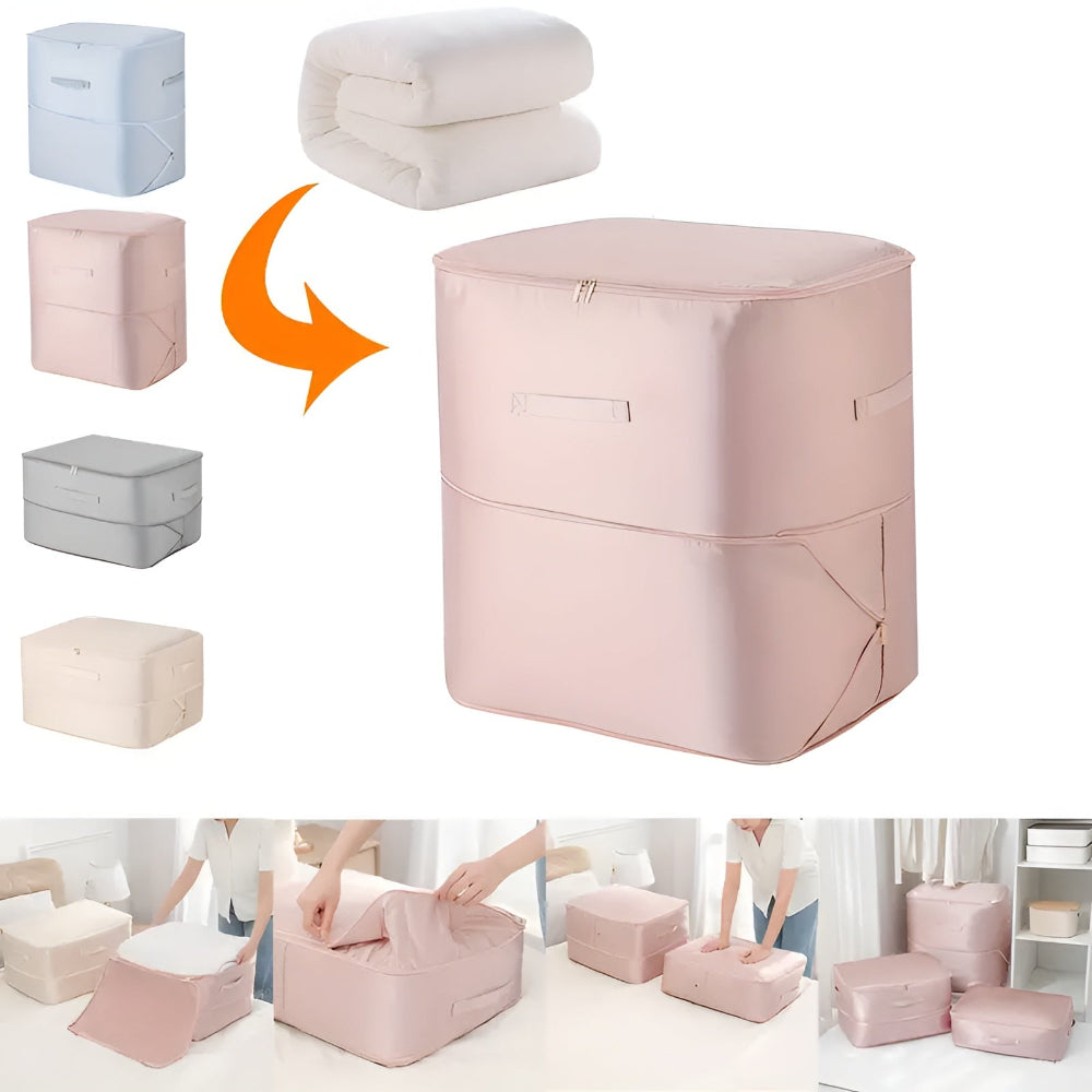 Compression Storage Bags for Clothes and Bedding – Space-Saving Closet Organizer