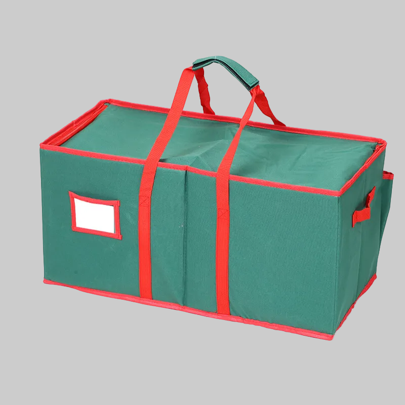 Durable 3-Tray Ornament Storage Box in 600D Oxford Fabric
