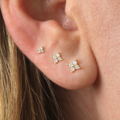 Gold Flower Birthstone Stud Earrings – The Perfect Mother's Day Gift