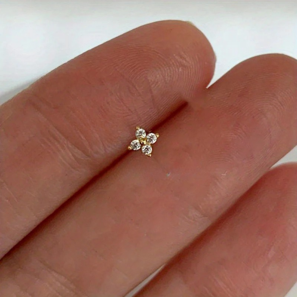 Gold Flower Birthstone Stud Earrings – The Perfect Mother's Day Gift