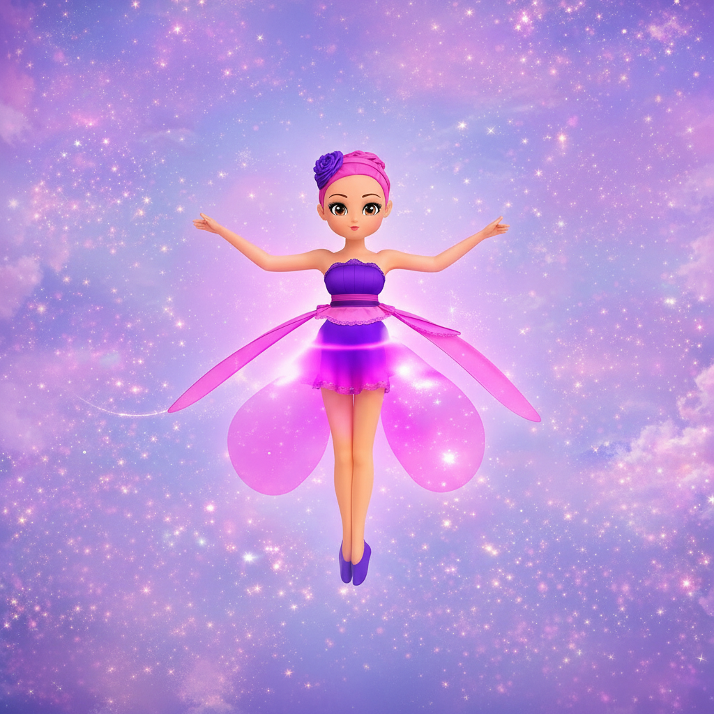 Flying Fairy Princess Toy with LED Lights and Hand Sensor - Interactive Light-Up Toy for Kids