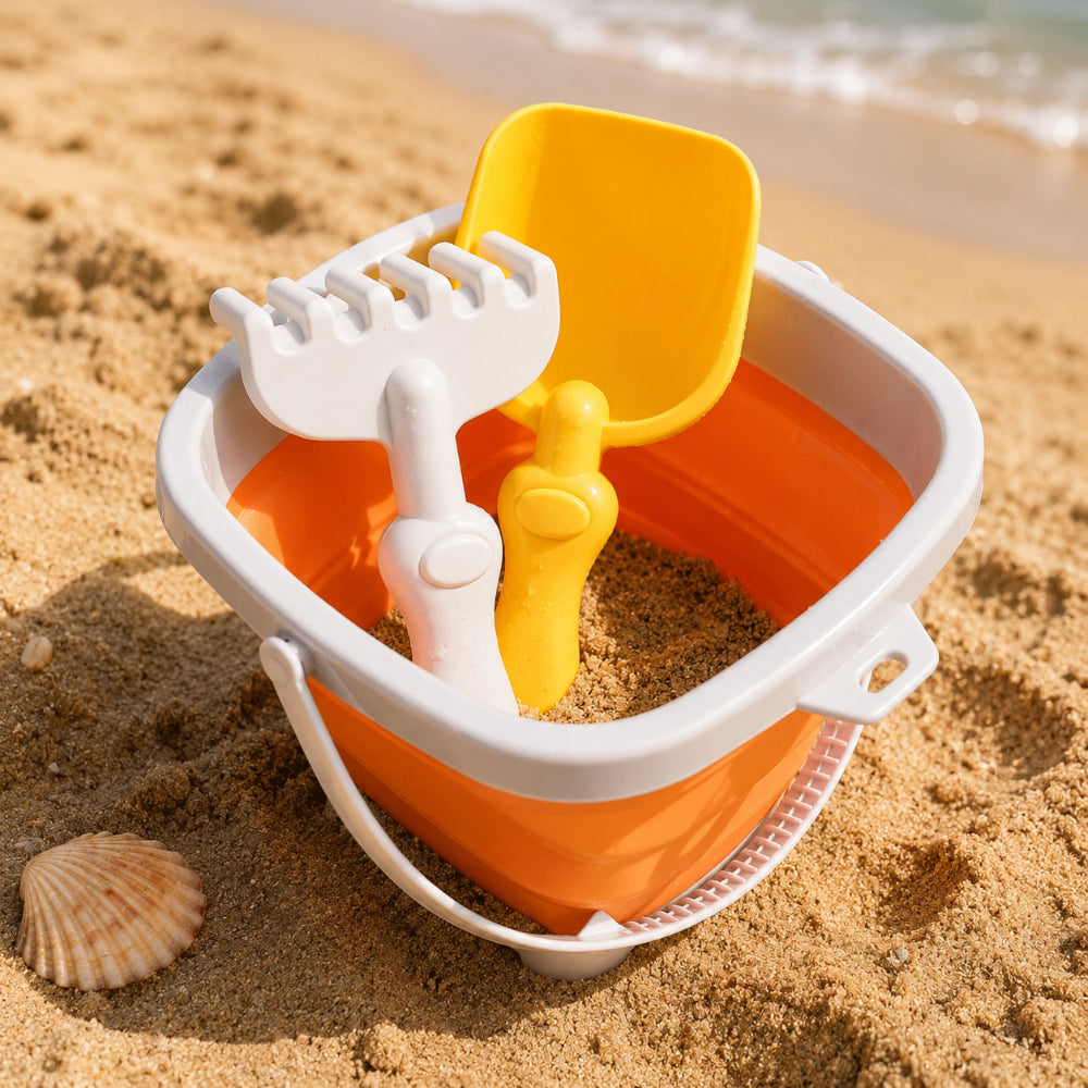 Foldable Sand Bucket & Kids Beach Toy Set — Ideal Summer