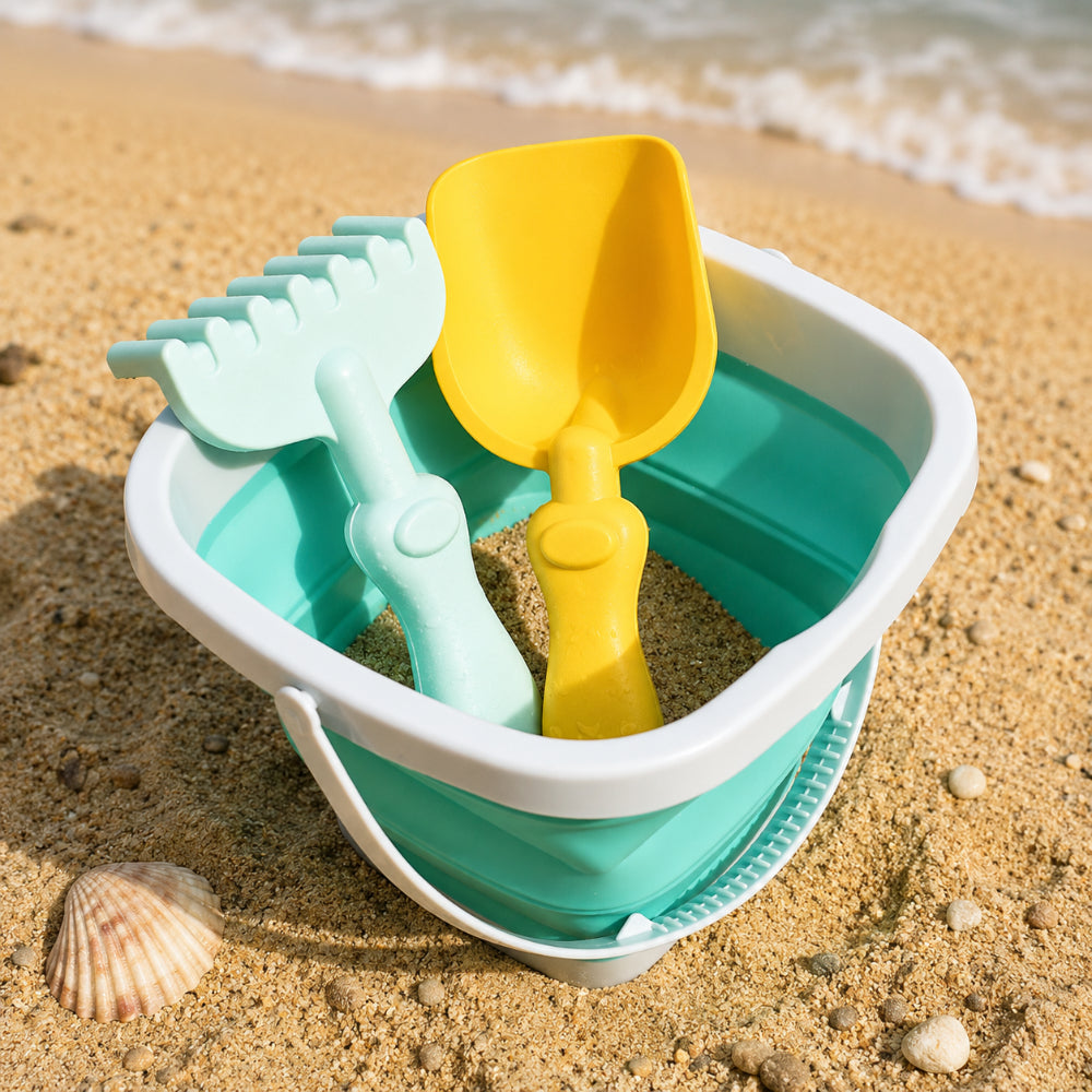 Foldable Sand Bucket & Kids Beach Toy Set — Ideal Summer
