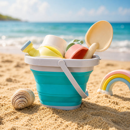 Foldable Sand Bucket & Kids Beach Toy Set — Ideal Summer