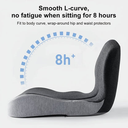 Ergonomic Memory Foam Seat Cushion with Back Support – Comfortable Chair Pad