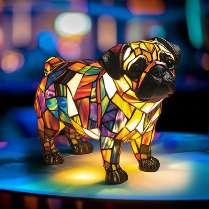 Charming Resin Dog Figurine Table Lamp – Decorative Accent Light