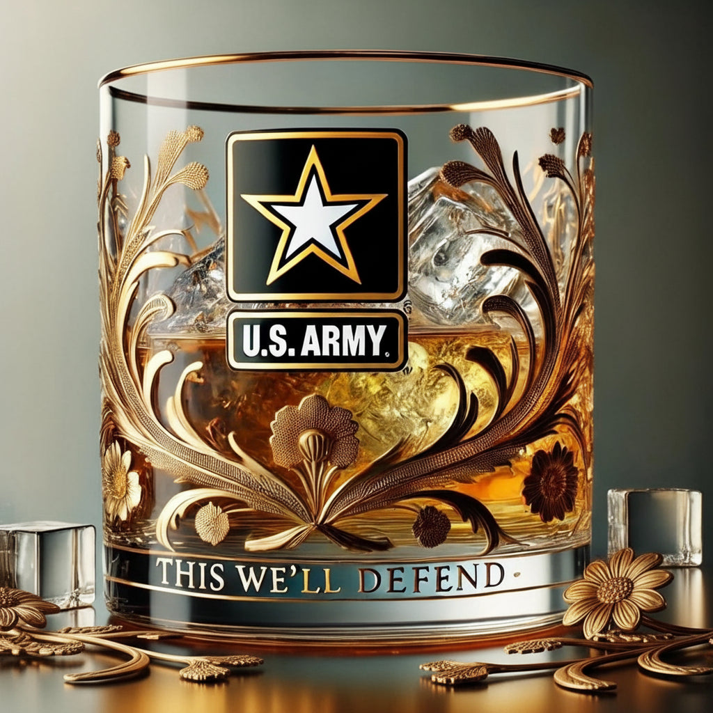 Engraved Glass Memorial Decor - Veteran Tribute Keepsake