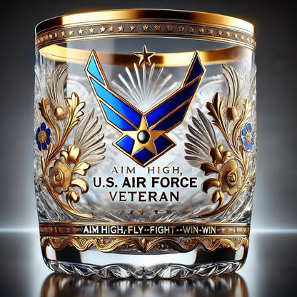 Engraved Glass Memorial Decor - Veteran Tribute Keepsake