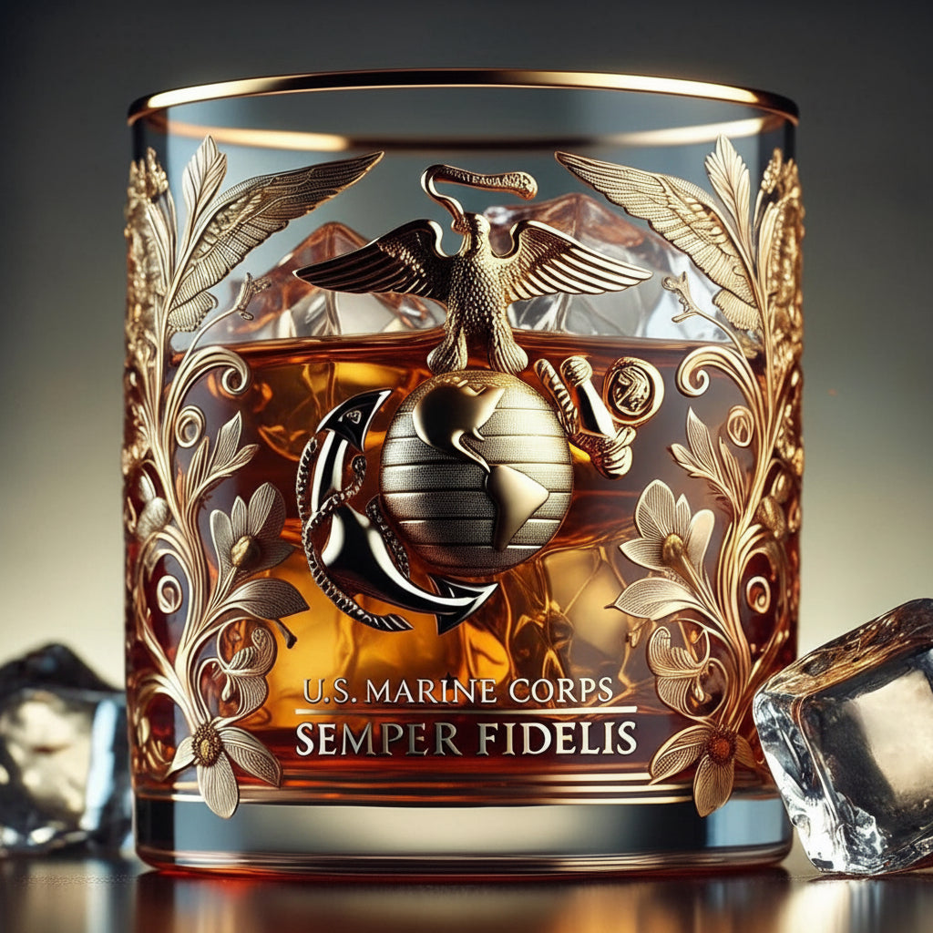 Engraved Glass Memorial Decor - Veteran Tribute Keepsake