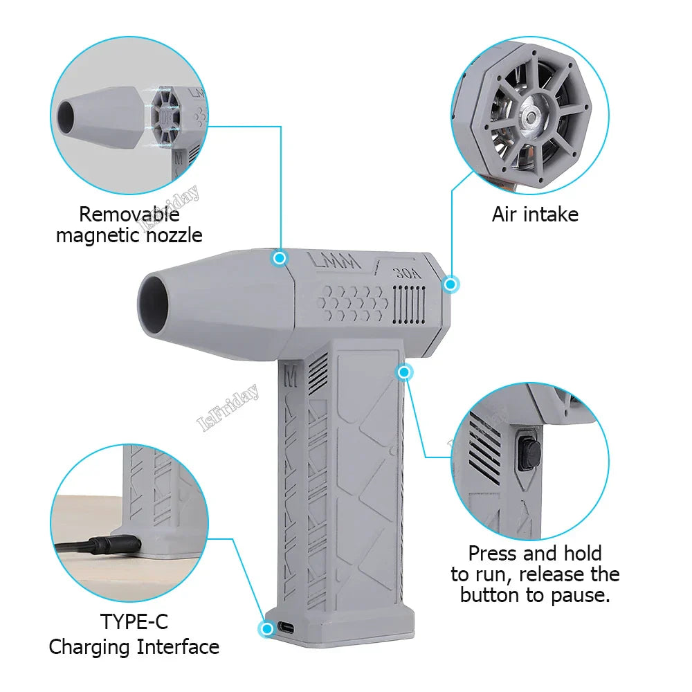 Cordless Electric Air Duster – Handheld High-Speed Cleaning Blower