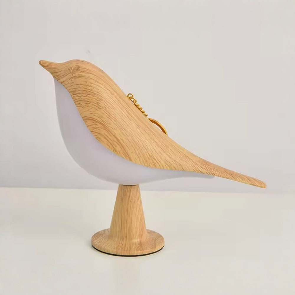 Bird-Shaped Wooden Table Lamp - Rechargeable Accent Light