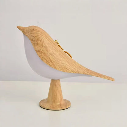 Bird-Shaped Wooden Table Lamp - Rechargeable Accent Light