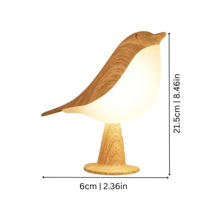 Bird-Shaped Wooden Table Lamp - Rechargeable Accent Light