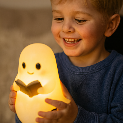 Ghost Table Lamp Night Light with Warm LED Glow for Cozy Bedside Decor