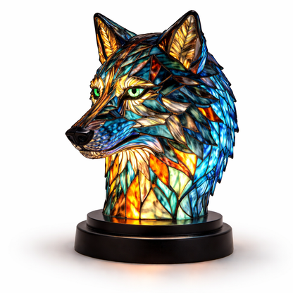 Animal LED Table Lamp - Stained Glass Style Accent Light for Home Decor
