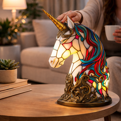 Animal LED Table Lamp - Stained Glass Style Accent Light for Home Decor