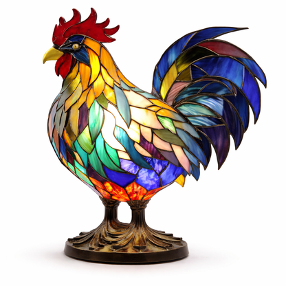Animal LED Table Lamp - Stained Glass Style Accent Light for Home Decor