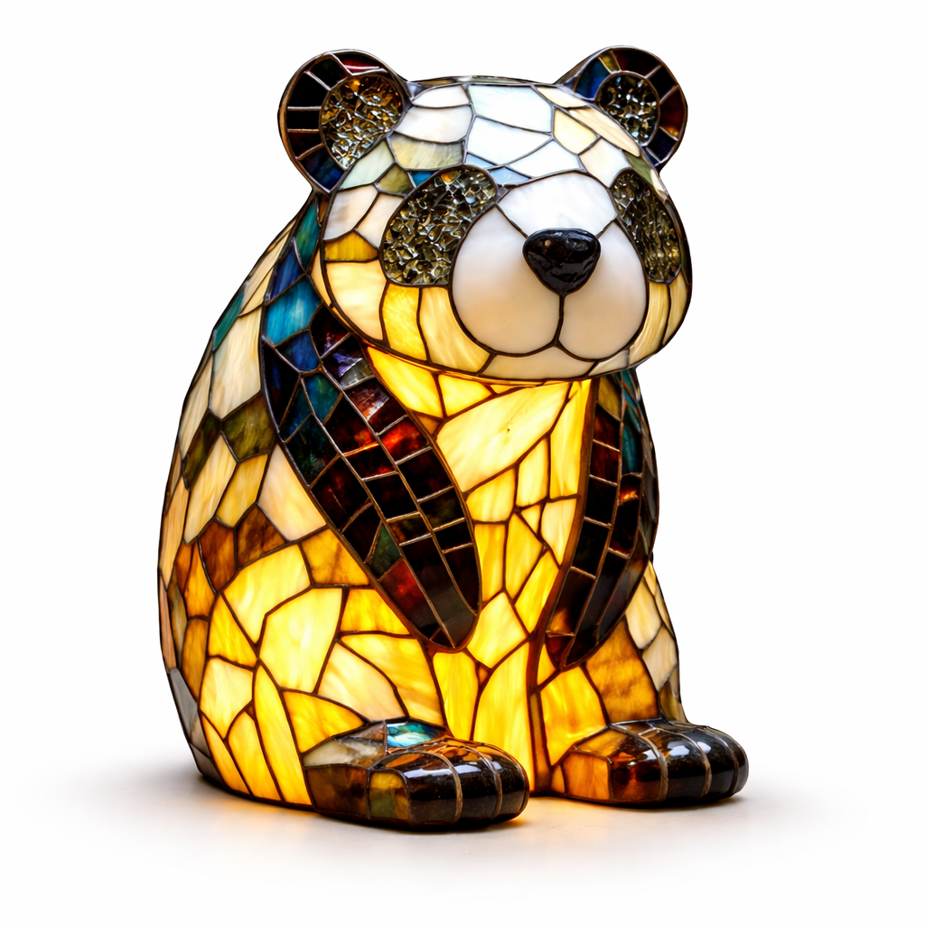Animal LED Table Lamp - Stained Glass Style Accent Light for Home Decor