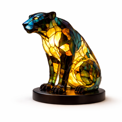 Animal LED Table Lamp - Stained Glass Style Accent Light for Home Decor