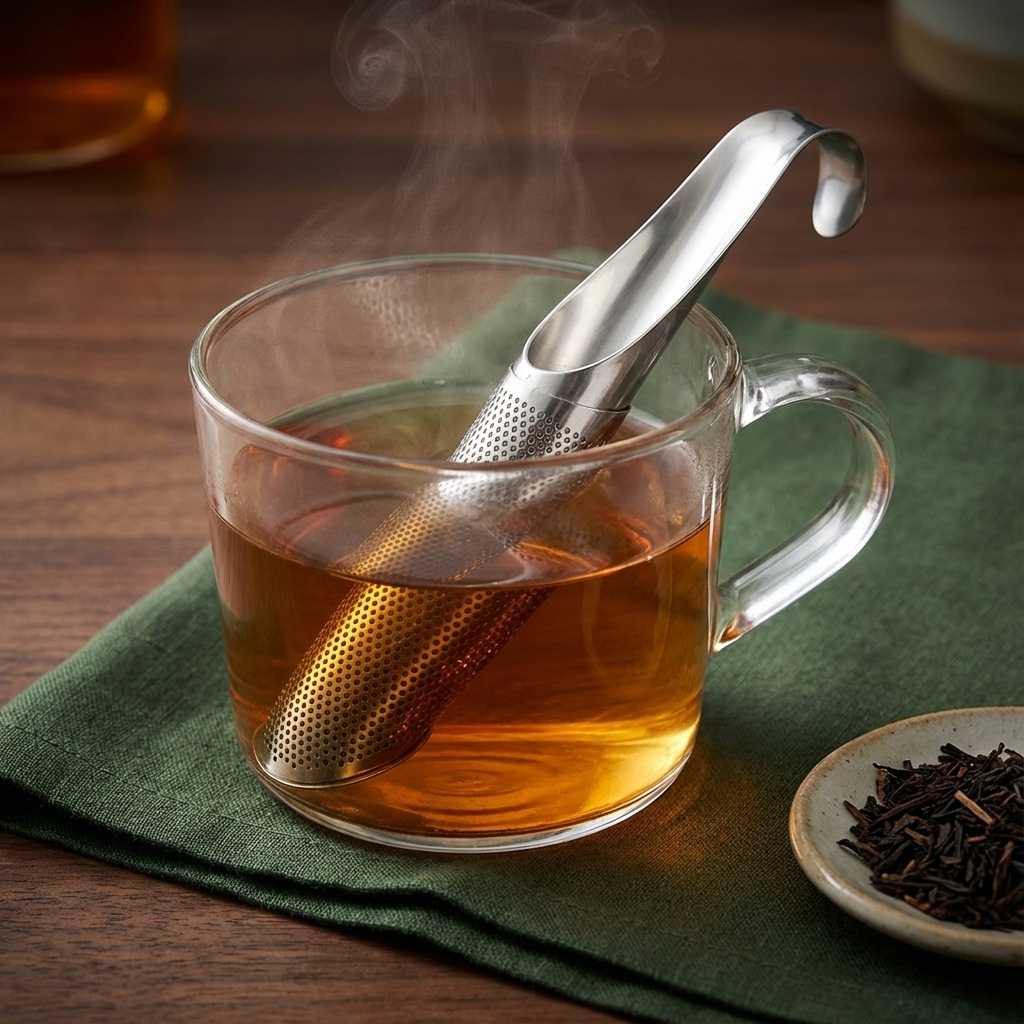 Compact Stainless Steel Tea Infuser for Loose-Leaf Tea Brewing