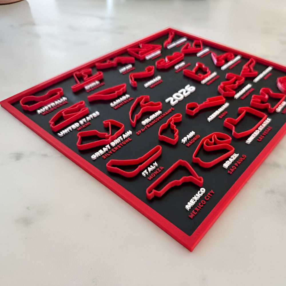 2026 Racing Calendar Wall Art - Track Display Board
