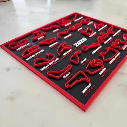 2026 Racing Calendar Wall Art - Track Display Board
