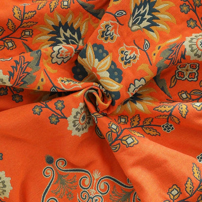 Floral Reversible Cotton Gauze Throw Blanket for Sofa and Bed