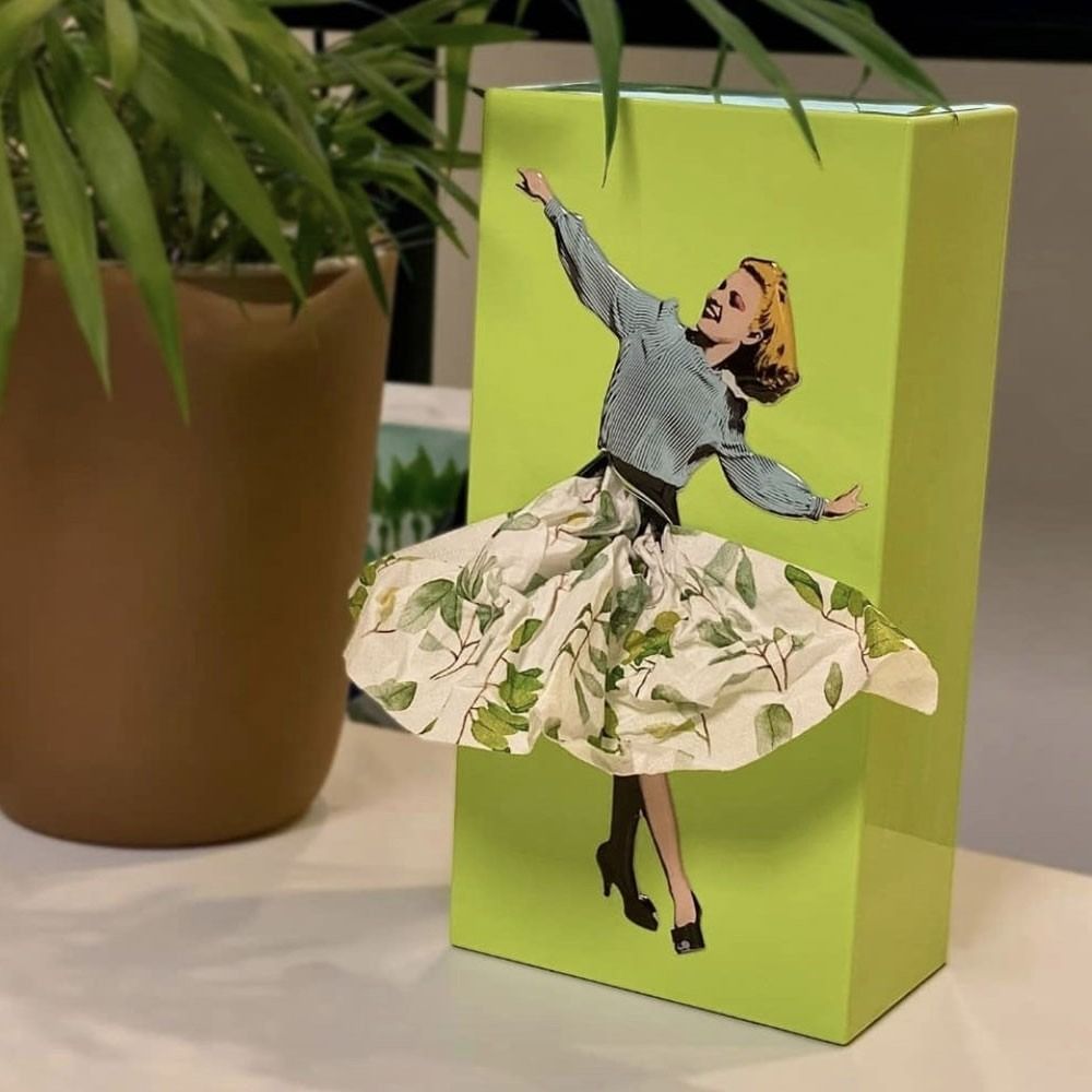 Figure-Style Tissue Box Holder Stand for Home Decor