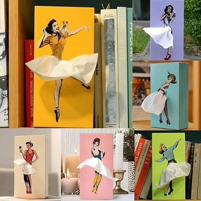 Figure-Style Tissue Box Holder Stand for Home Decor