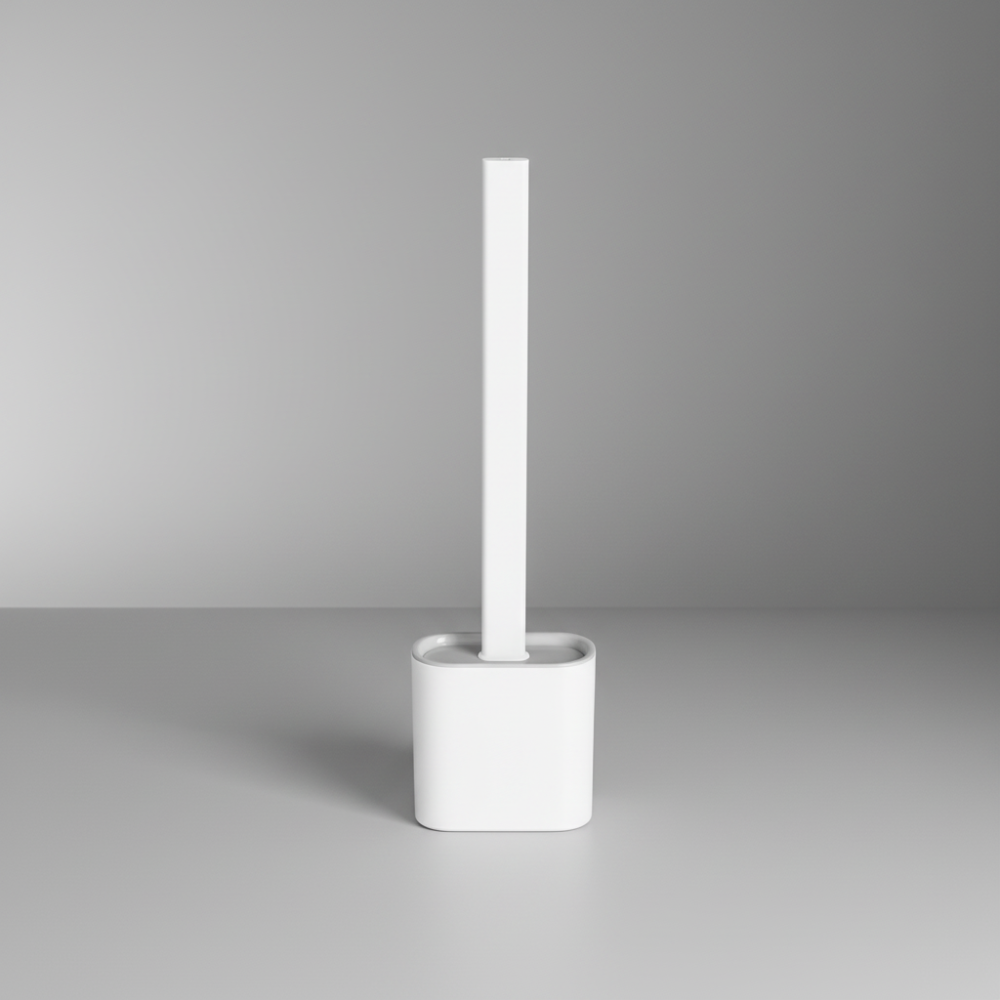 Flexible Silicone Toilet Brush with Hygienic Wall-Mounted Holder