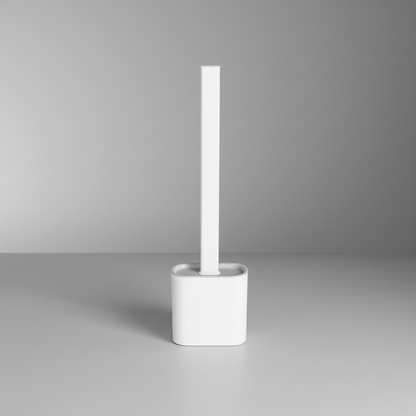 Flexible Silicone Toilet Brush with Hygienic Wall-Mounted Holder