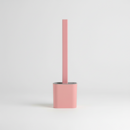 Flexible Silicone Toilet Brush with Hygienic Wall-Mounted Holder