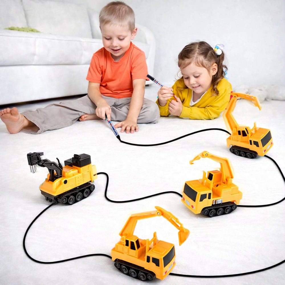 Creative Inductive Line-Following Toy Car Drawing Playset