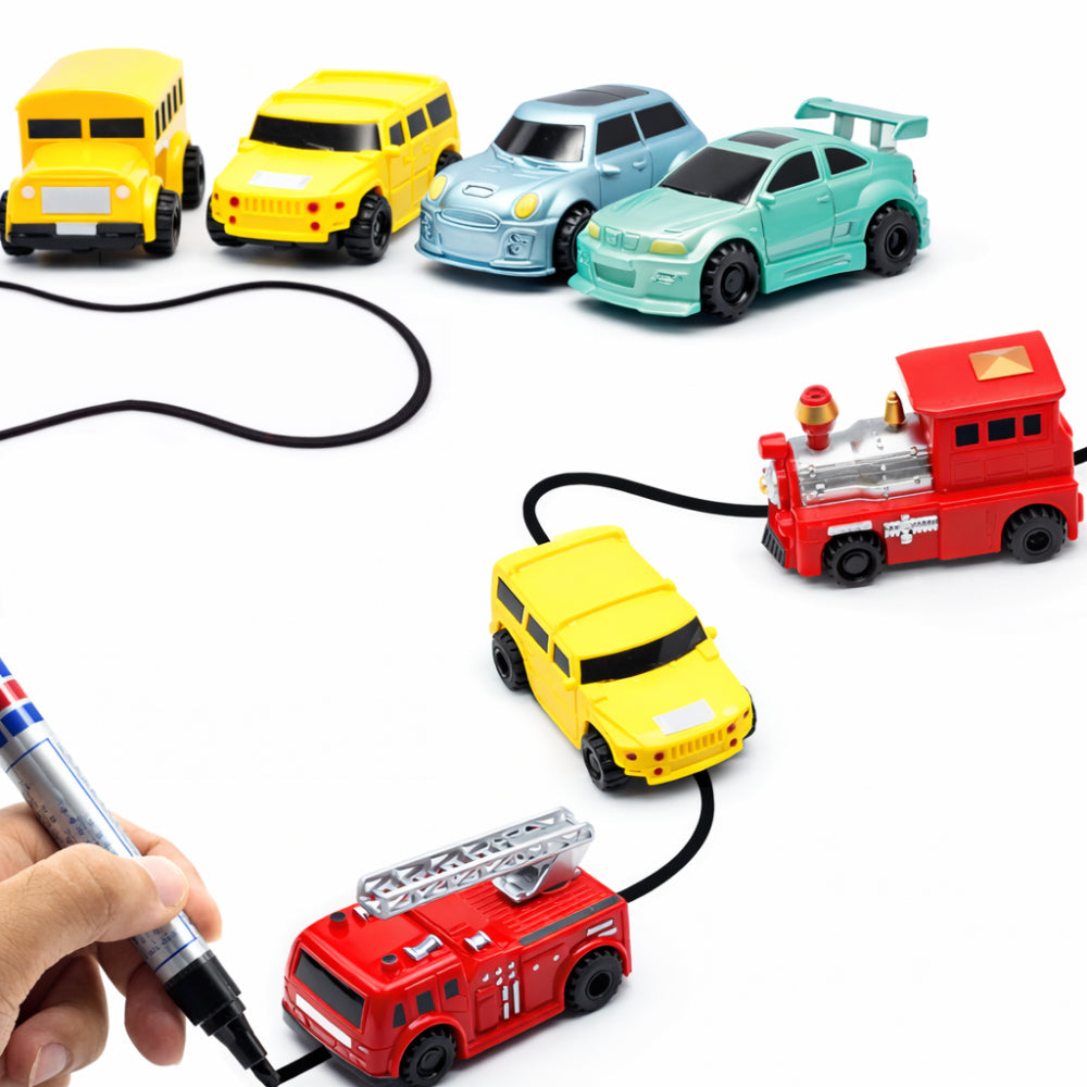 Creative Inductive Line-Following Toy Car Drawing Playset