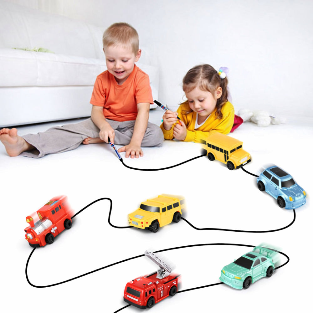 Creative Inductive Line-Following Toy Car Drawing Playset