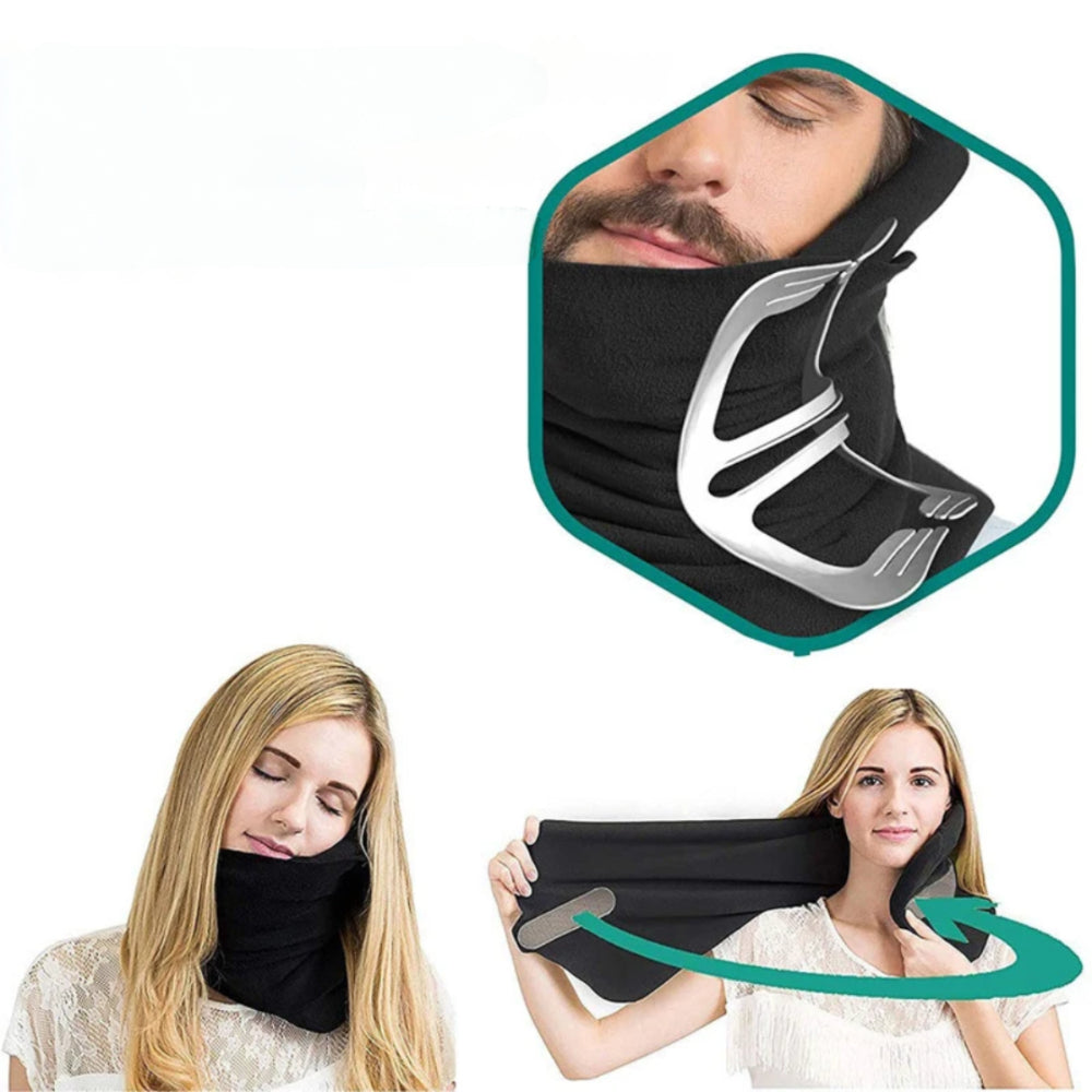 Adjustable Travel Pillow Neck Support Wrap - Cozy Scarf