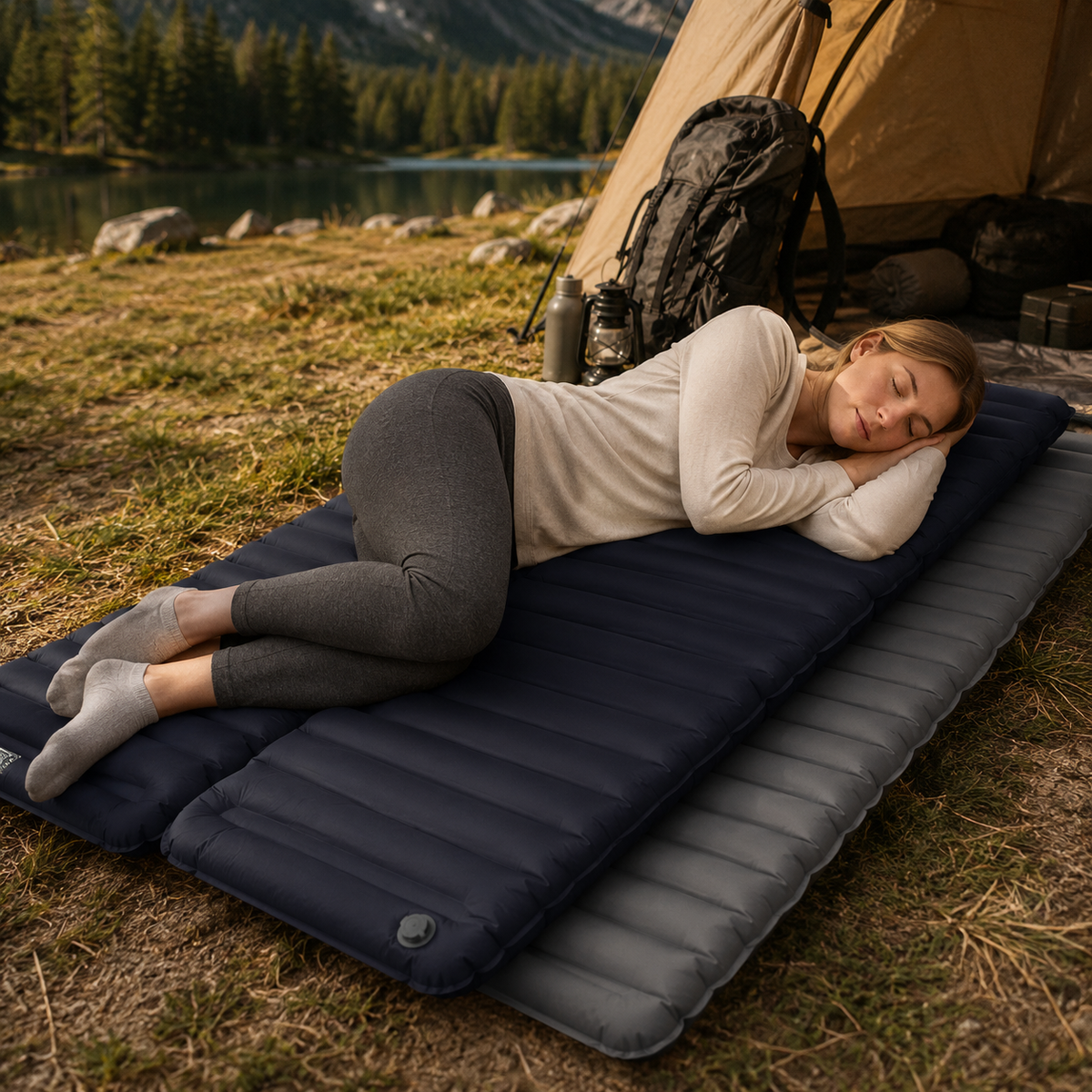 Compact Travel Sleeping Pad – Inflatable Camping Mattress