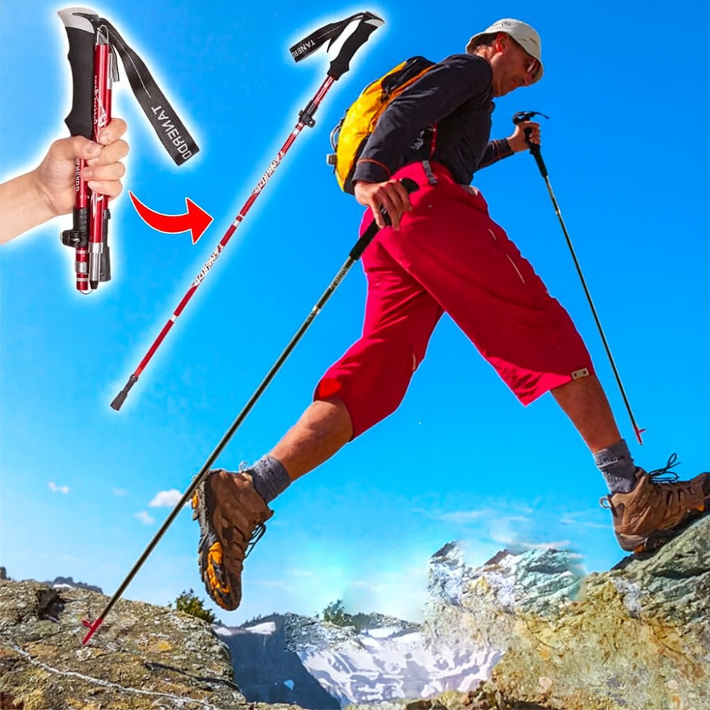 Foldable Telescopic Trekking Poles for Hiking – Lightweight Adjustable Support