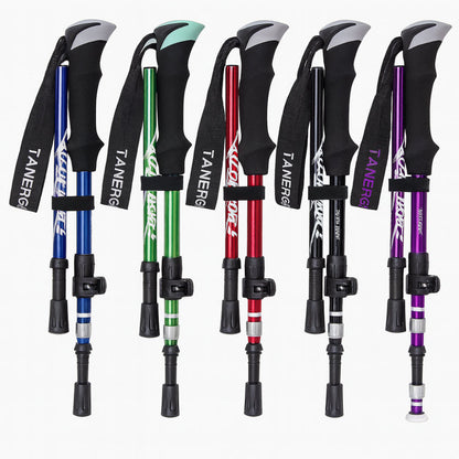 Foldable Telescopic Trekking Poles for Hiking – Lightweight Adjustable Support
