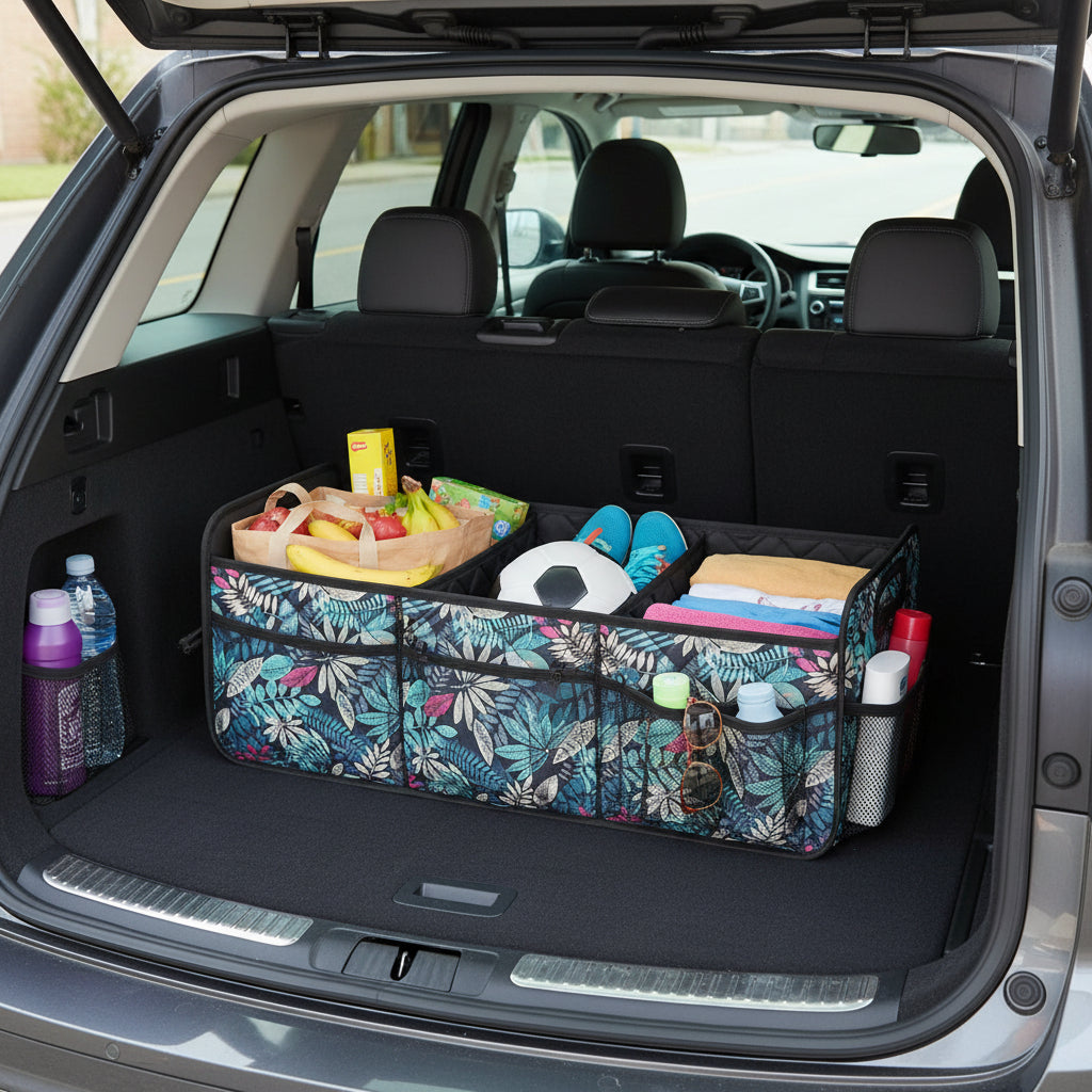 Foldable Car Trunk Organizer - Waterproof, Large-Capacity Storage Box for Neat and Organized Car Storage