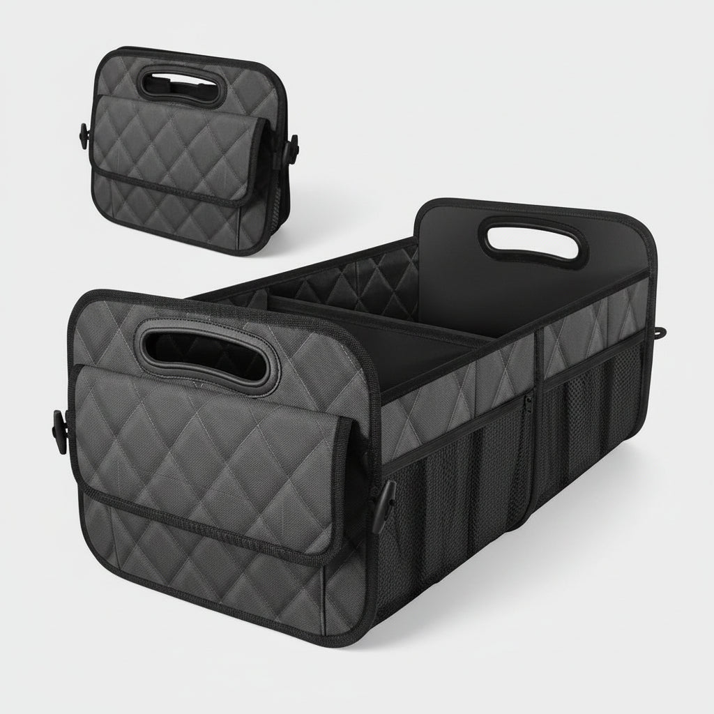 Foldable Car Trunk Organizer - Waterproof, Large-Capacity Storage Box for Neat and Organized Car Storage