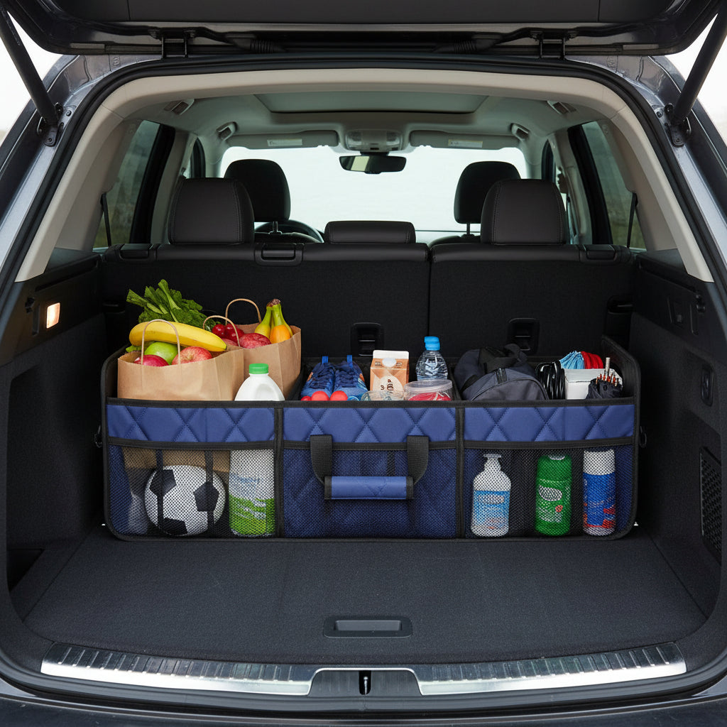 Foldable Car Trunk Organizer - Waterproof, Large-Capacity Storage Box for Neat and Organized Car Storage