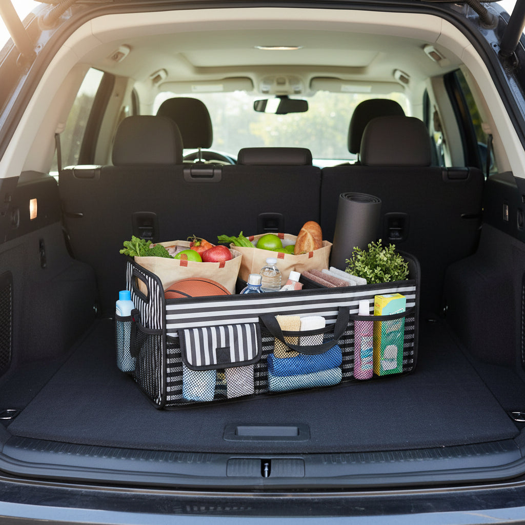 Foldable Car Trunk Organizer - Waterproof, Large-Capacity Storage Box for Neat and Organized Car Storage