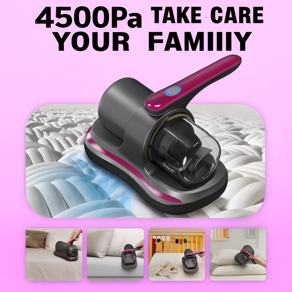 Cordless Handheld Vacuum Cleaner – Ultra-Portable Dust Remover for Mattresses and Upholstery