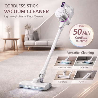 Cordless Lightweight Stick Vacuum Cleaner for Easy Home Floor Cleaning