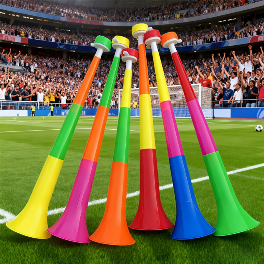 Foldable Vuvuzela Horn Set for Stadium Cheering - Portable Loud Party Noise Makers