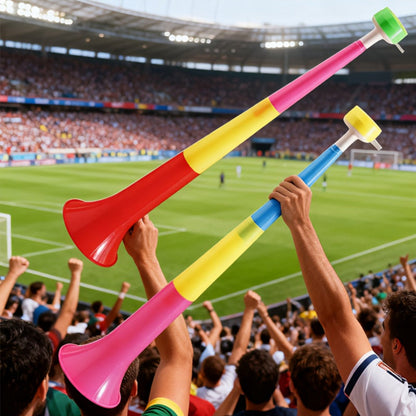 Foldable Vuvuzela Horn Set for Stadium Cheering - Portable Loud Party Noise Makers